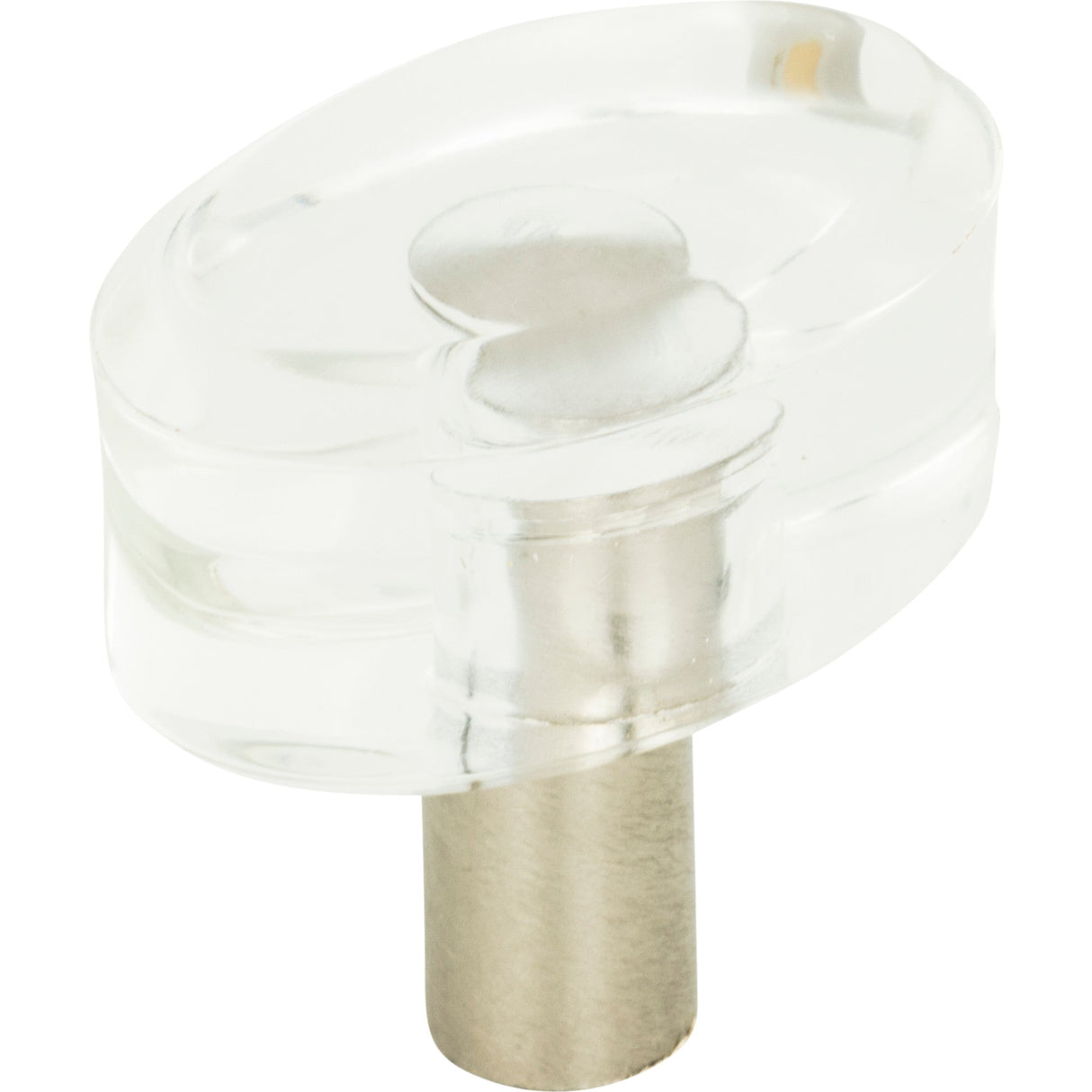 Atlas Homewares Optimism Oval Knob 1 1/2 Inch Brushed Nickel