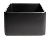 Black Matte Smooth Apron 30" x 18" Single Bowl Fireclay Farm Sink