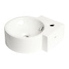 ALFI brand ABC121 White 17" Tiny Corner Wall Mounted Ceramic Sink with Faucet Hole