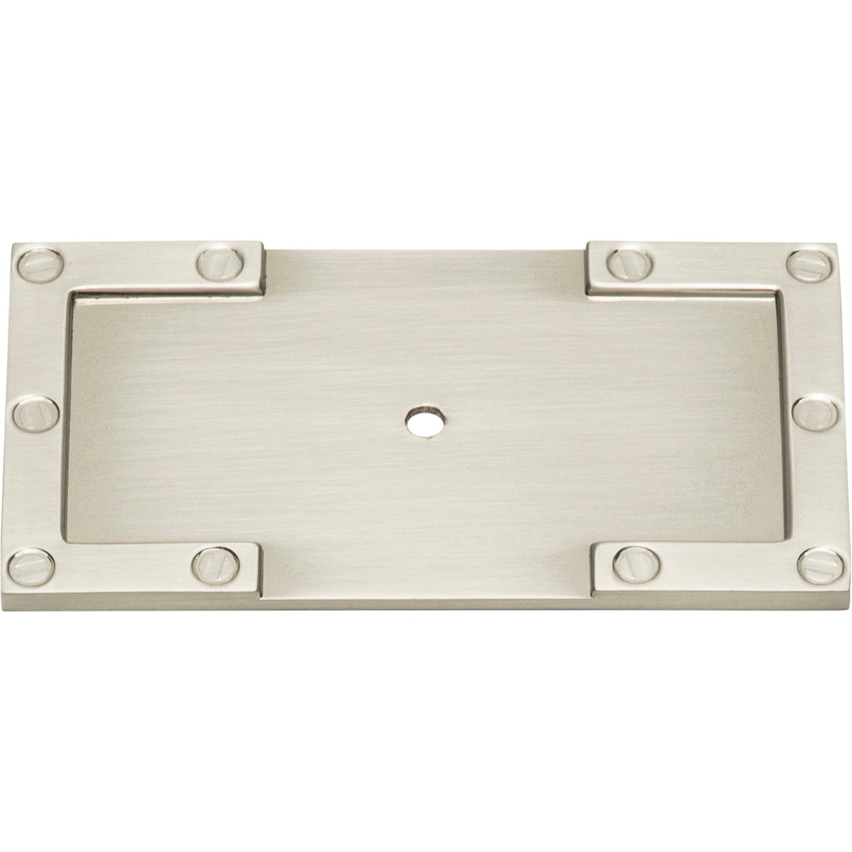 Atlas Homewares Campaign L-Bracket Backplate 3 11/16 Inch Brushed Nickel