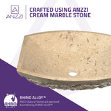 ANZZI LS-AZ8218 Moon Vessel Sink in Classic Cream Marble
