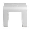 White Matte Solid Surface Resin Bathroom / Shower Stool