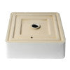 ALFI brand ABC903-W White 16" Modern Square Above Mount Ceramic Sink