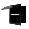 ALFI brand ABTPC77-BLA Black Matte Stainless Steel Recessed Toilet Paper Holder with Cover