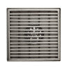 ALFI brand ABSD55D 5" x 5" Square Stainless Steel Shower Drain with Groove Lines