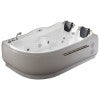 EAGO AM124ETL-L 6 ft Left Corner Acrylic White Whirlpool Bathtub for Two