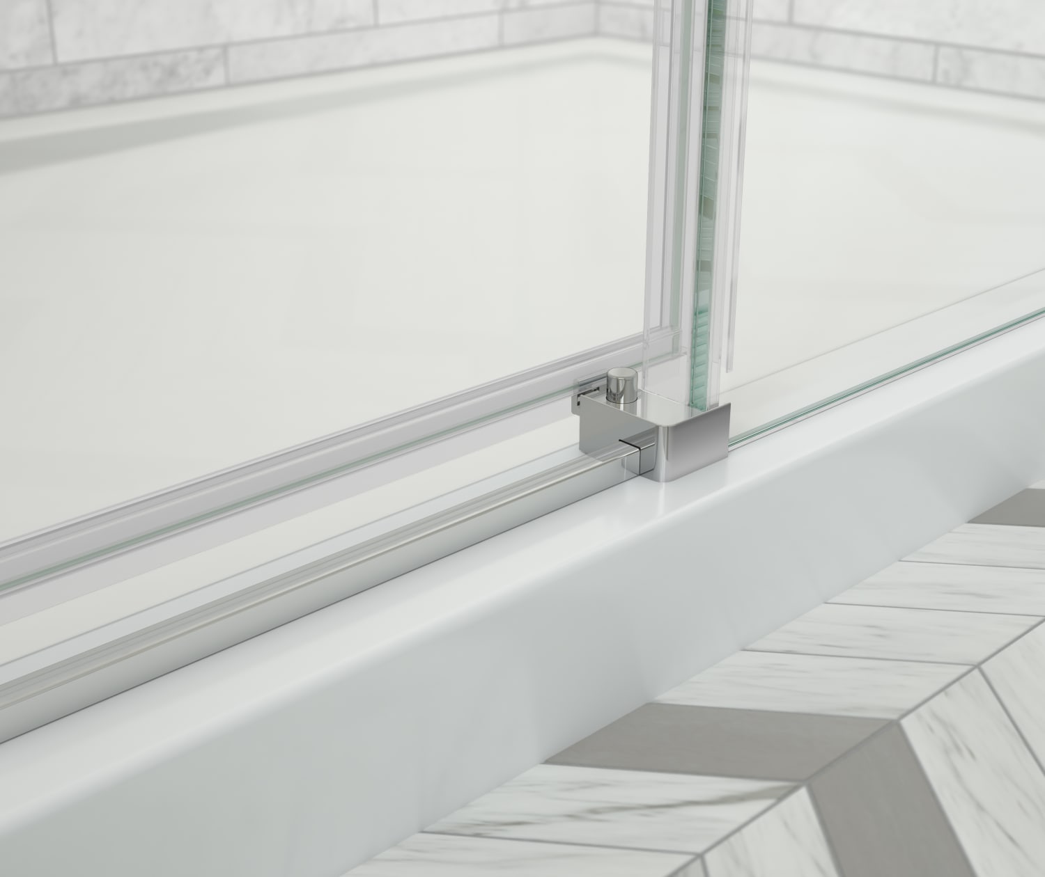 MAAX 107546-900-084-000 Odyssey SC 60" x 32" x 78" 8mm Sliding Shower Door for Corner Installation with Clear glass in Chrome