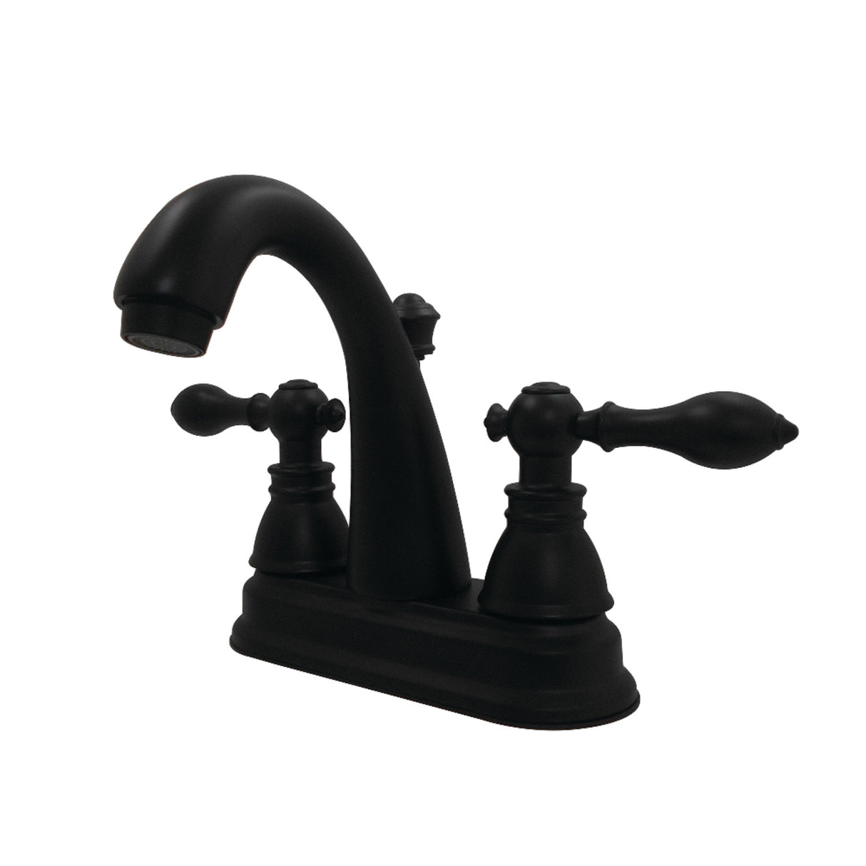 Fauceture FSY5610ACL American Classic 4 in. Centerset Bathroom Faucet with Plastic Pop-Up, Matte Black