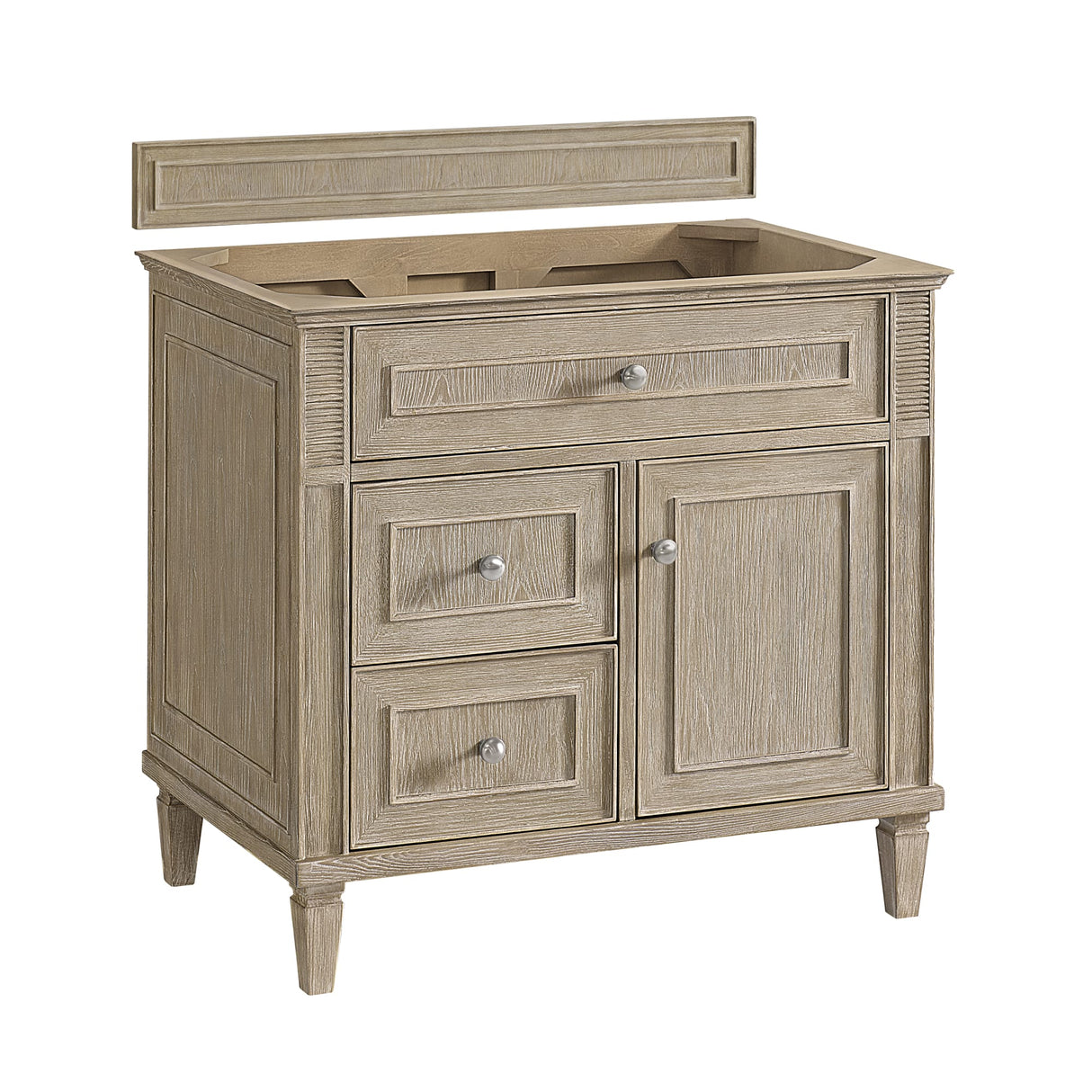 Lorelai 36" Single Vanity, Whitewashed Oak w/ 3 CM Lime Delight Silestone Top