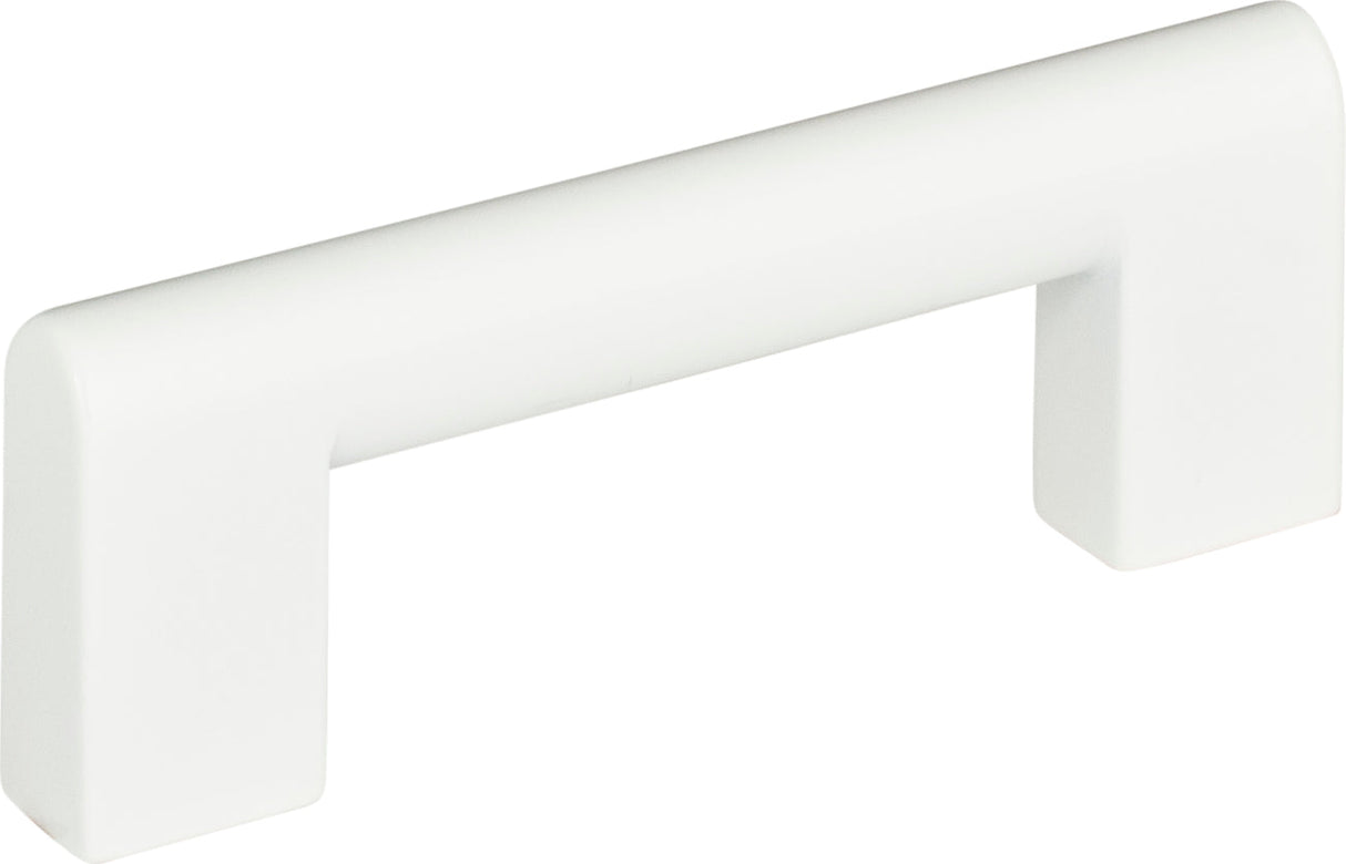 Atlas Homewares Round Rail Pull 3 Inch (c-c) High White Gloss