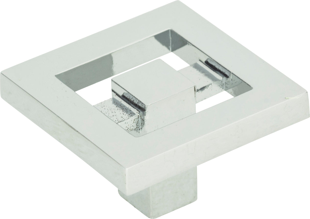 Atlas Homewares Nobu Square Knob 1 3/8 Inch Polished Chrome