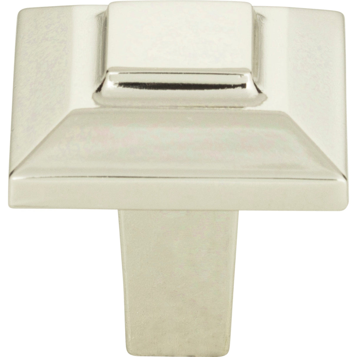 Atlas Homewares Trocadero Small Square Knob 1 Inch Polished Nickel