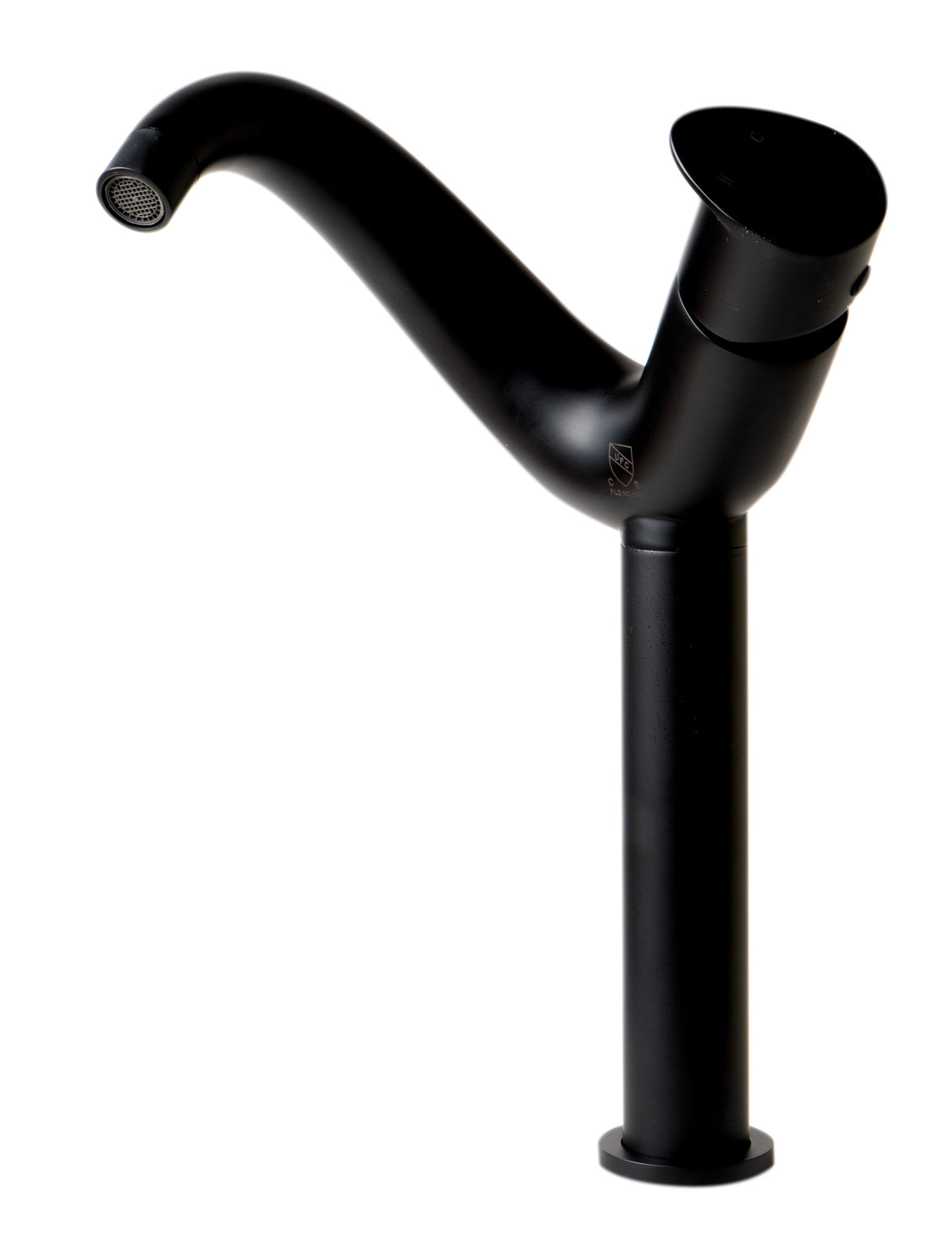 Black Matte Tall Wave Single Lever Bathroom Faucet