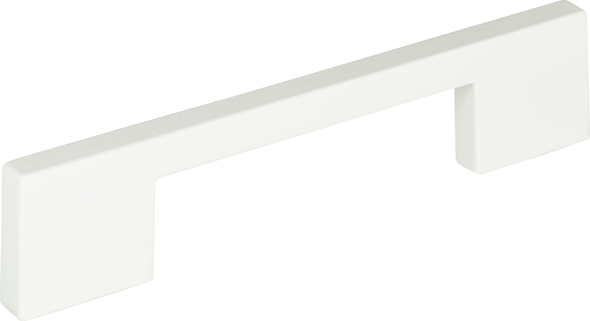 Atlas Homewares Thin Square Pull 5 1/16 Inch (c-c) High White Gloss