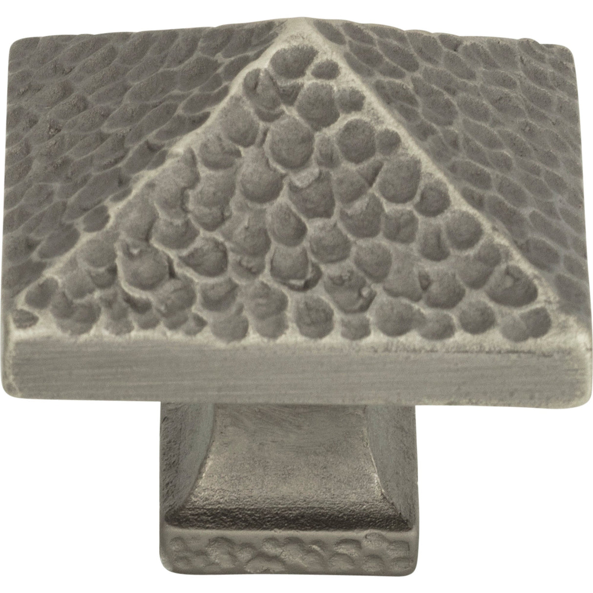 Atlas Homewares Craftsman Square Knob 1 1/4 Inch Pewter