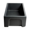 33" Black Matte Reversible Smooth / Fluted Single Bowl Fireclay Farm Sink