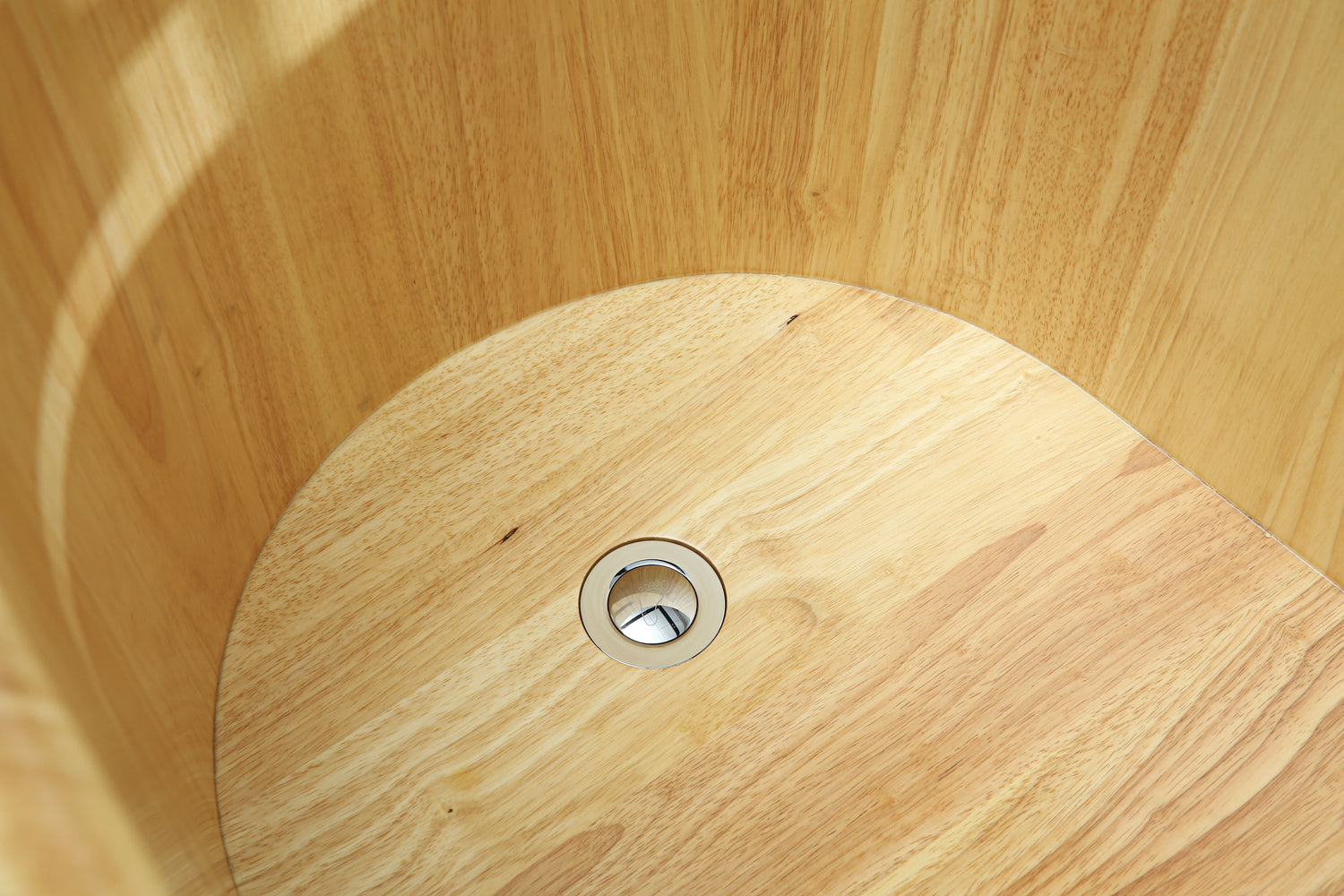 ALFI brand AB1163 61" Free Standing Wooden Bathtub with Cushion Headrest