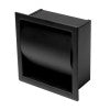ALFI brand ABTPC77-BLA Black Matte Stainless Steel Recessed Toilet Paper Holder with Cover