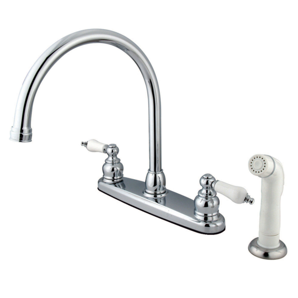 Kingston Brass KB721 Vintage Centerset Kitchen Faucet, Polished Chrome