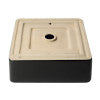 ALFI brand ABC903-BM Black Matte 16" Modern Square Above Mount Ceramic Sink
