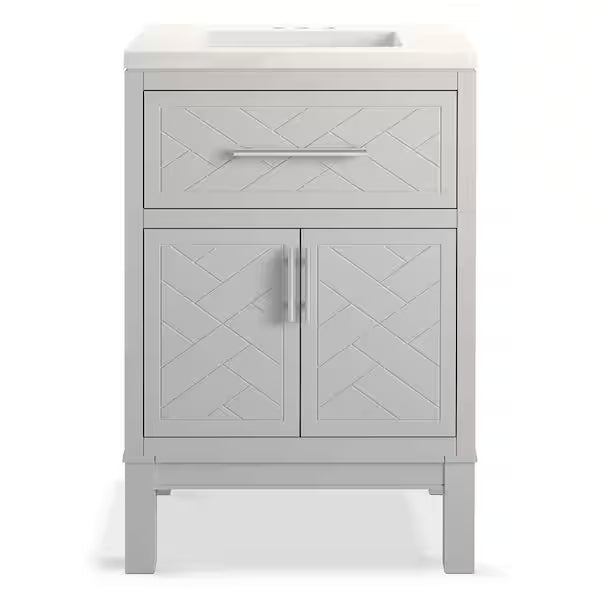 24" Kohler Pale Grey Contemporary Vanity Set