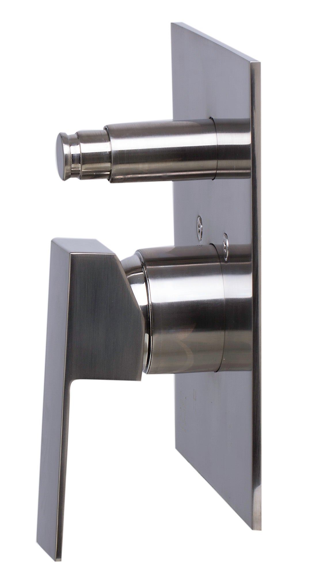 ALFI brand AB5601-BN Brushed Nickel Shower Valve Mixer with Square Lever Handle and Diverter