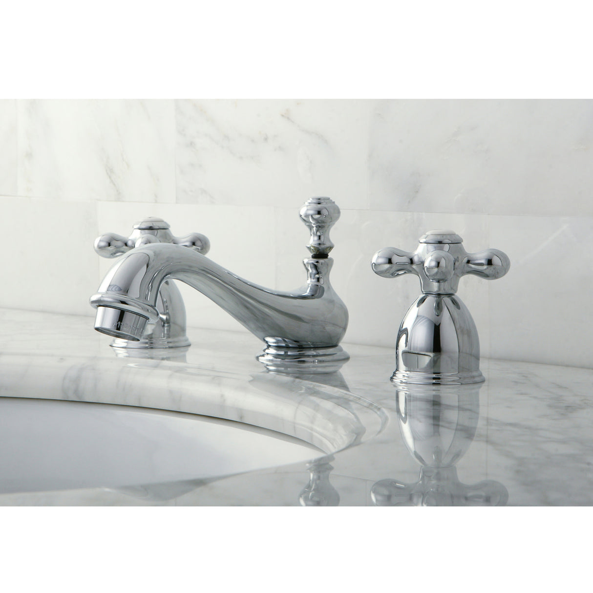 Kingston Brass KS3951AX Restoration Mini-Widespread Bathroom Faucet, Polished Chrome