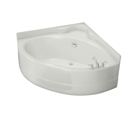 MAAX 140111-003-002 VO5050 5 FT AcrylX Corner Center Drain Whirlpool Bathtub in White
