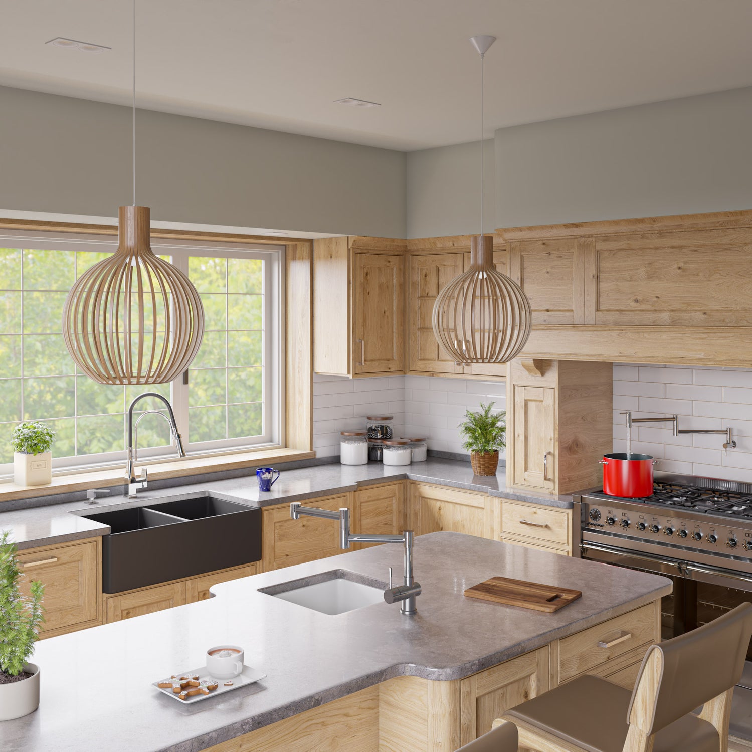 Black Matte Smooth Apron 33" x 18" Double Bowl Fireclay Farm Sink