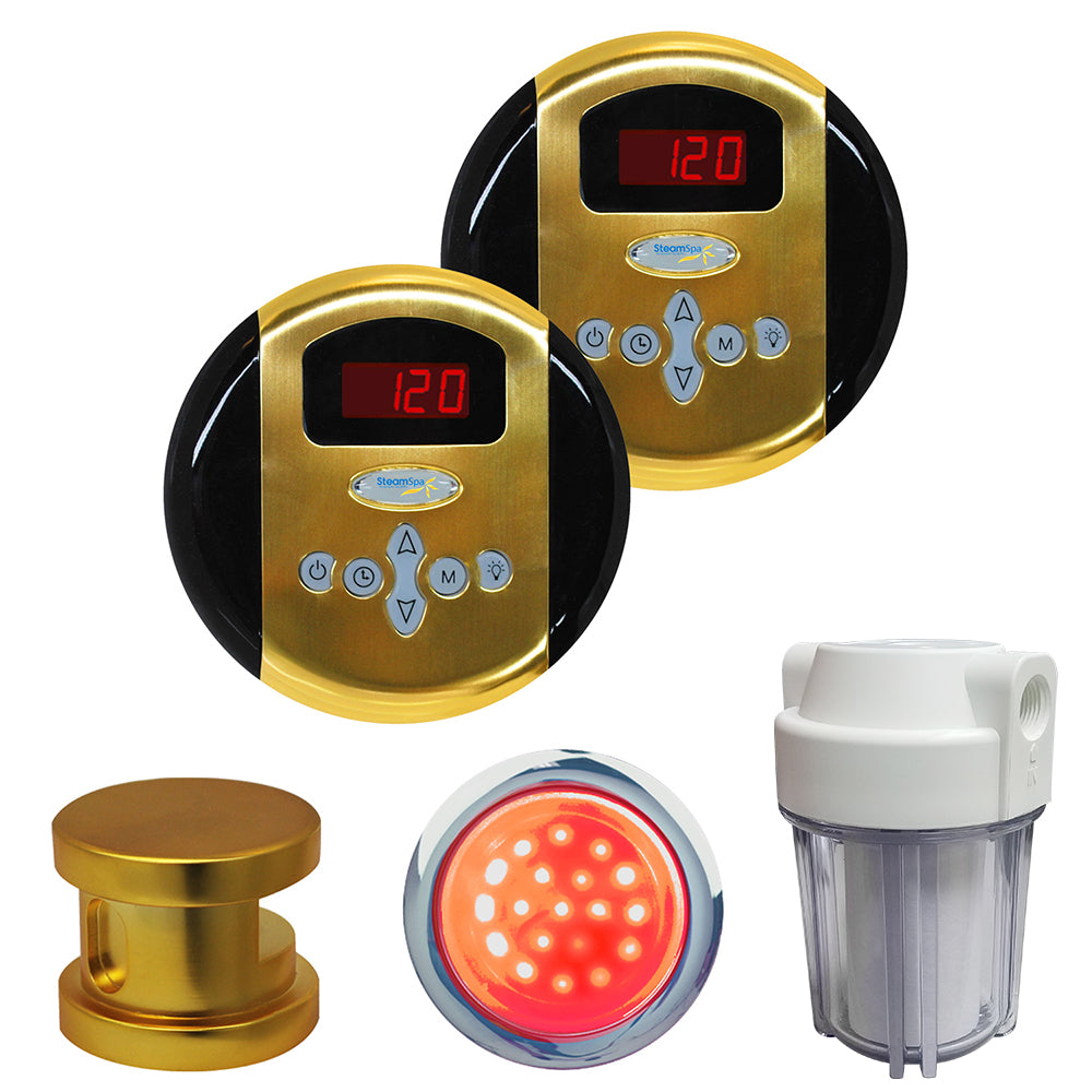 SteamSpa Royal Control Kit in Polished Gold RYPKGO2