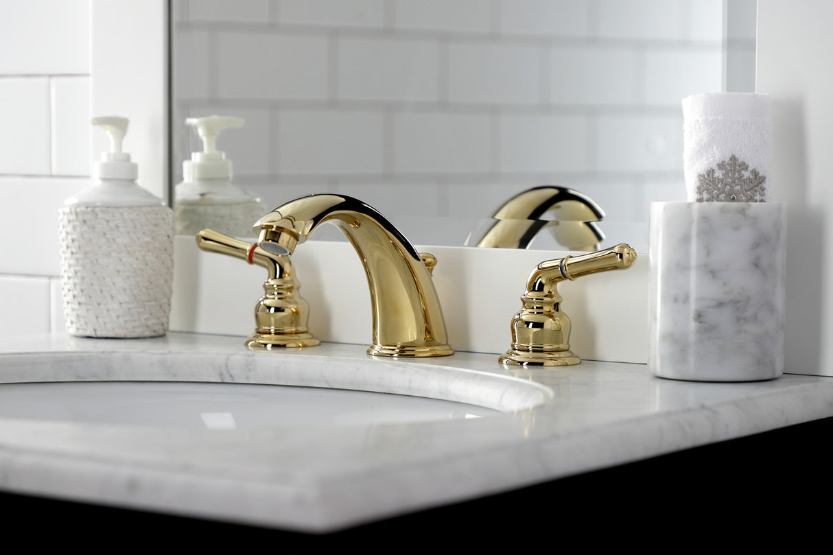 Kingston Brass KB962B Widespread Bathroom Faucet, Polished Brass