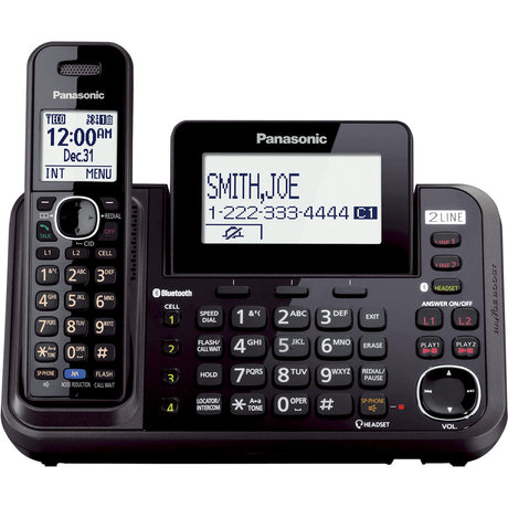 Panasonic KX-TG9541B 2-Line Link2Cell Dock Style Bluetooth Cell Convergance w/ 2 Handset