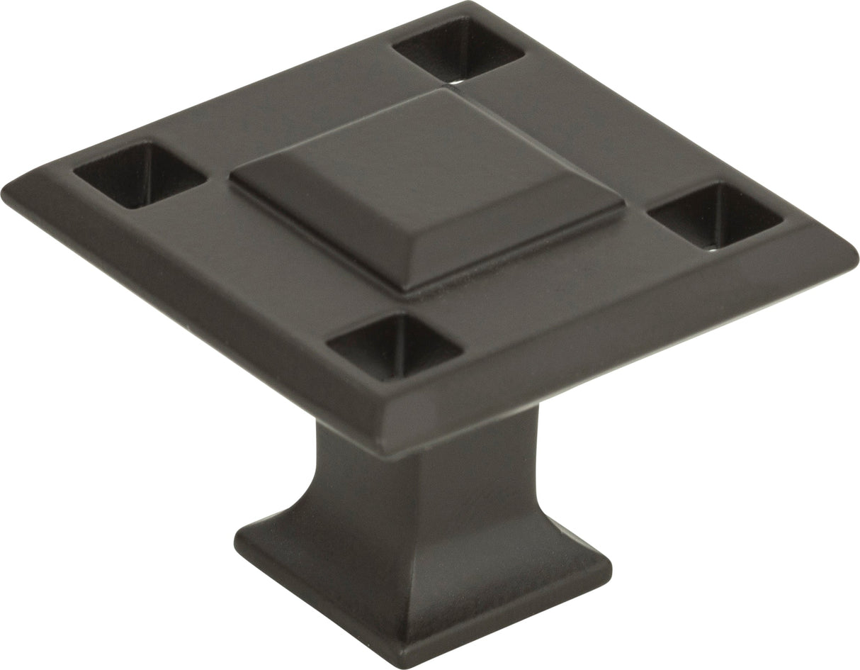 Atlas Homewares Modern Craftsman Square Knob 1 5/16 Inch Aged Bronze