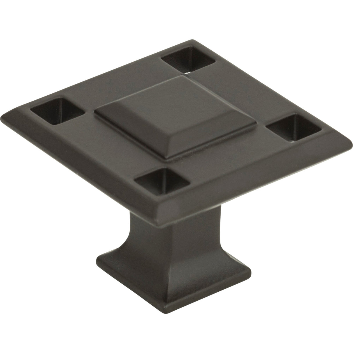 Atlas Homewares Modern Craftsman Square Knob 1 5/16 Inch Aged Bronze