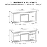 Howard Miller 72" Fireplace Console FP72A