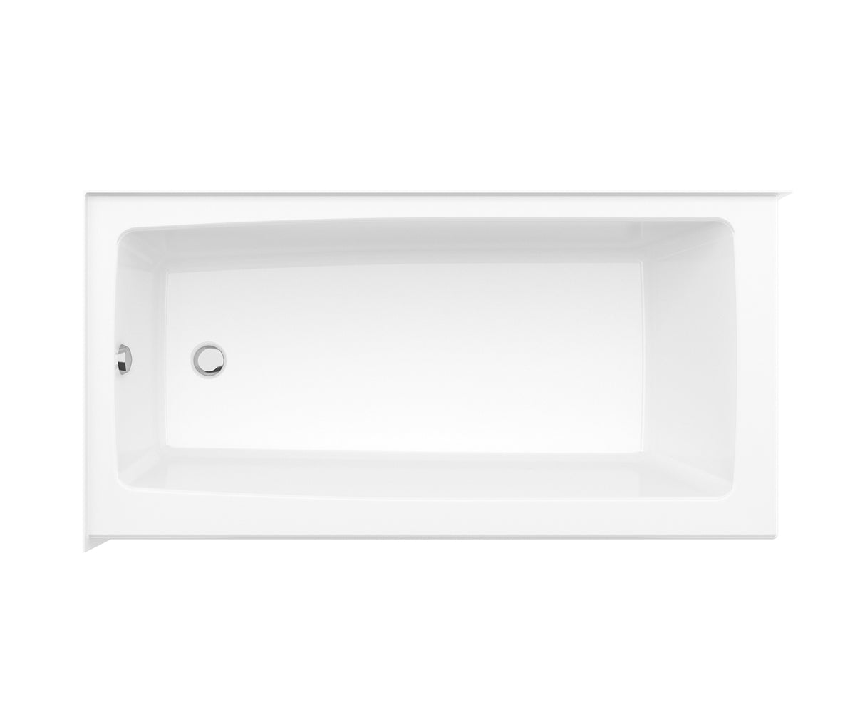 MAAX 106813-000-002-001 Mackenzie Corner 6032 AcrylX Corner Left-Hand Drain Bathtub in White