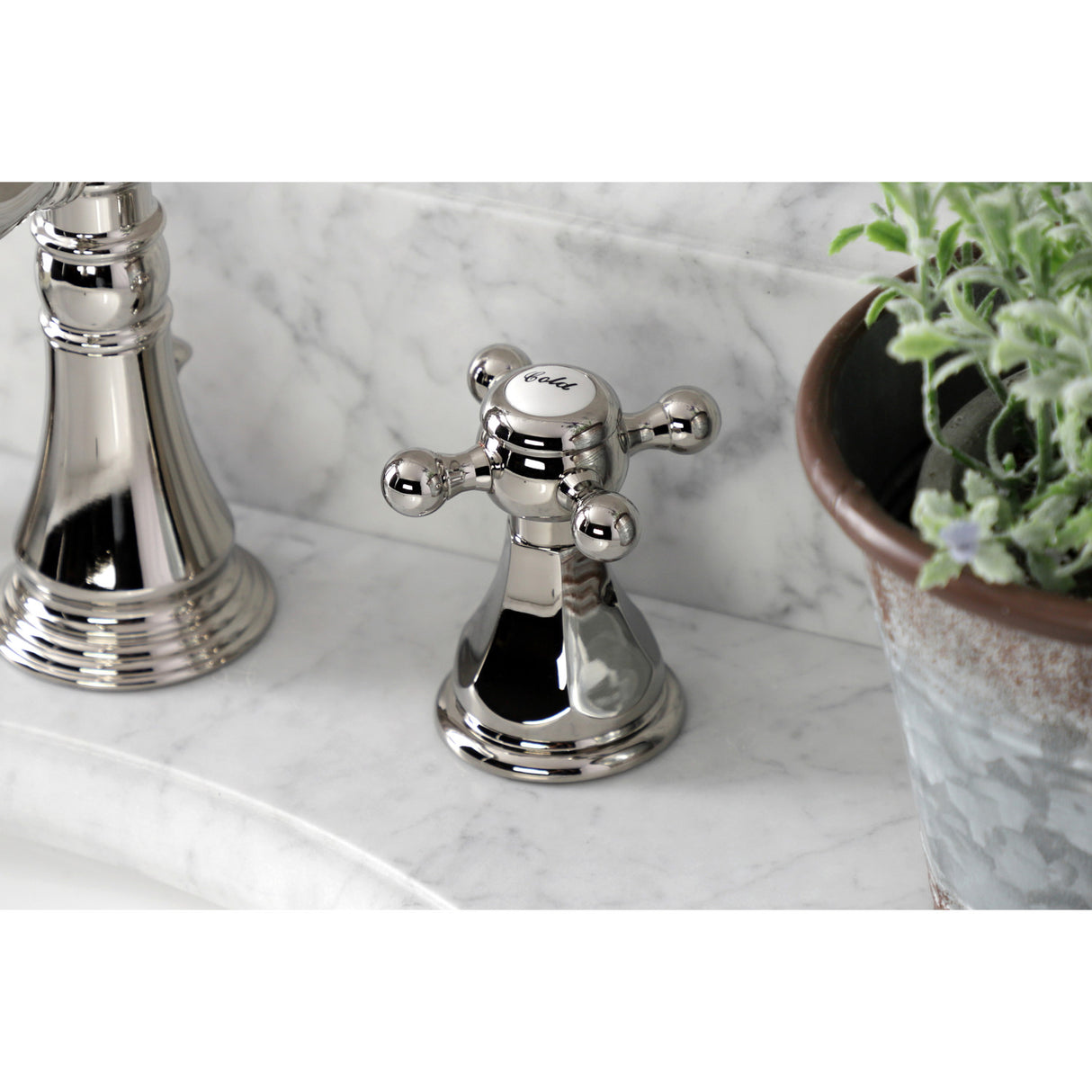 Kingston Brass FSC1979BX Metropolitan Widespread Bathroom Faucet, Polished Nickel