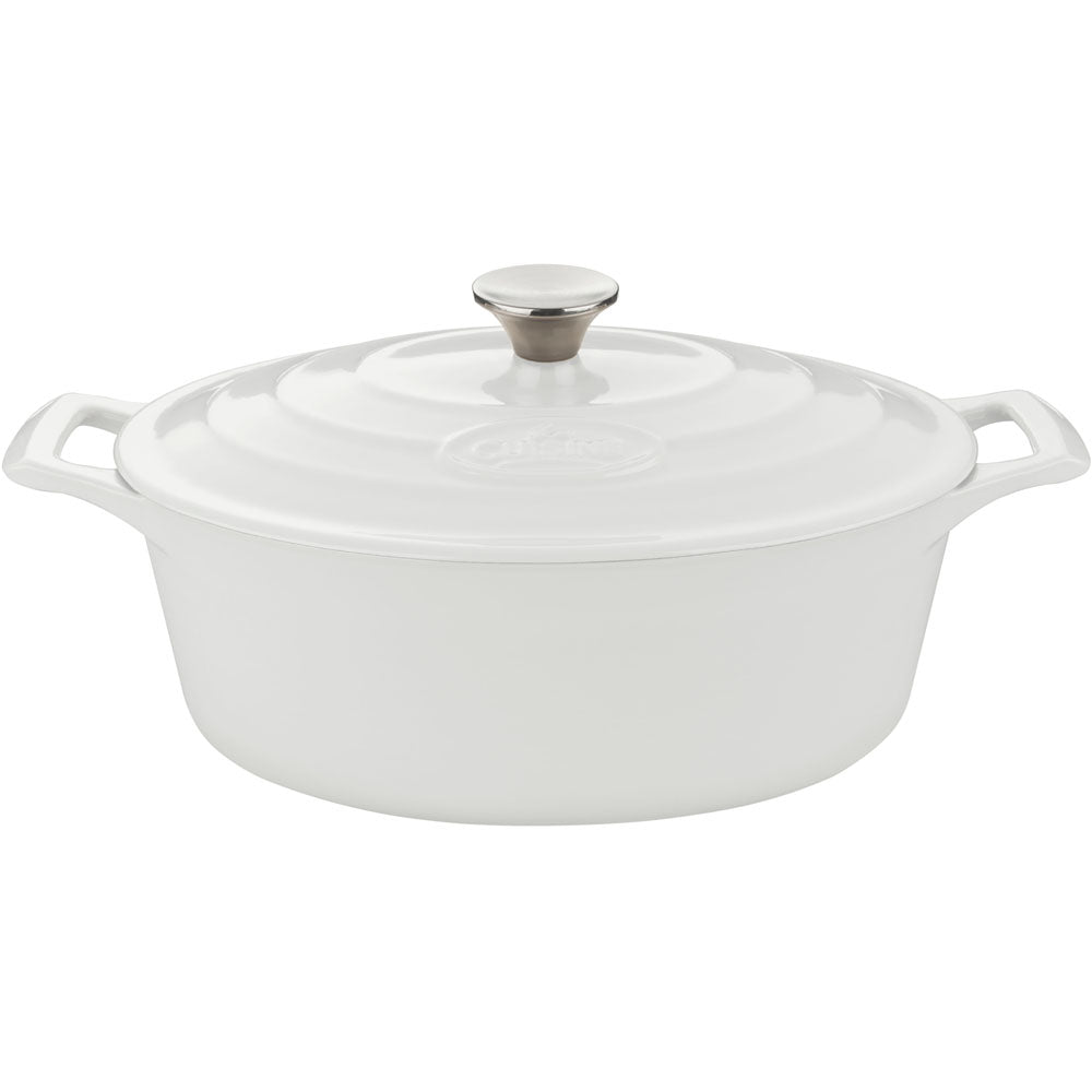 La Cuisine LC 6280MB 6.75 QT Oval Casserole, Cast Iron, Pro Range, Matte Black Enamel