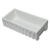 ALFI brand AB3618HS-W 36 inch White Reversible Smooth / Fluted Single Bowl Fireclay Farm Sink