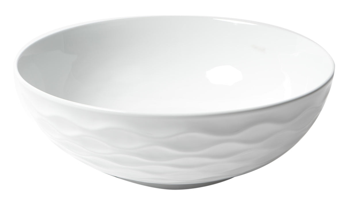 ALFI brand ABC909 White 17" Decorative Round Vessel Above Mount Ceramic Sink
