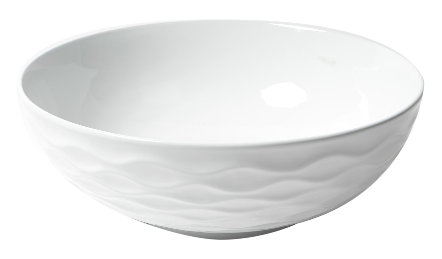 ALFI brand ABC909 White 17" Decorative Round Vessel Above Mount Ceramic Sink