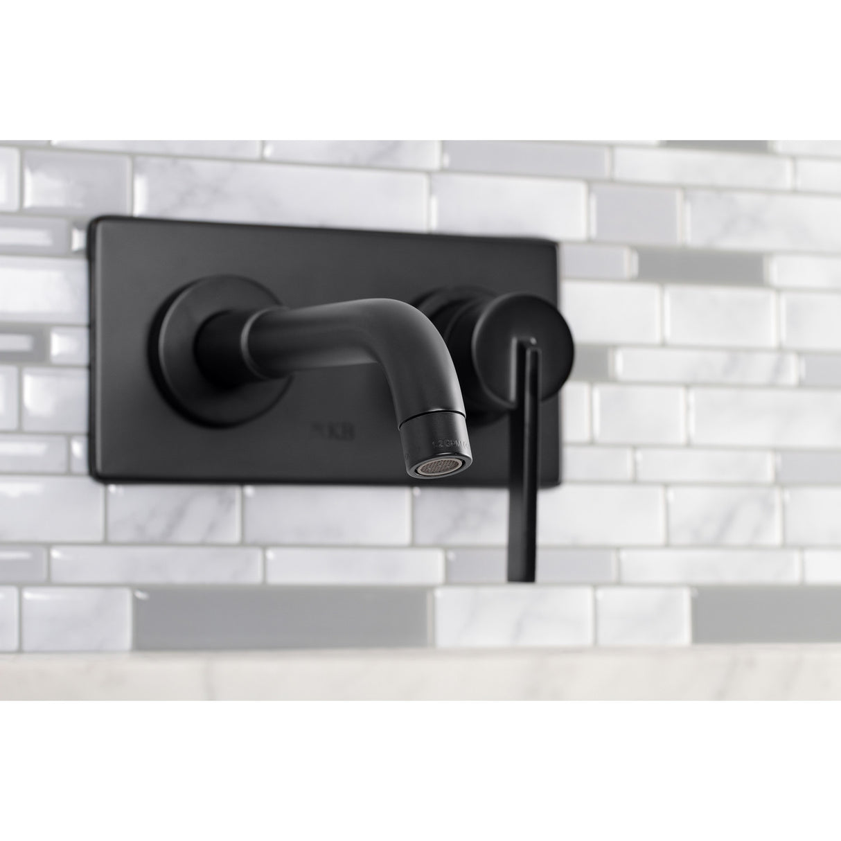 Kingston Brass KS8110CTL Single-Handle Wall Mount Bathroom Faucet, Matte Black