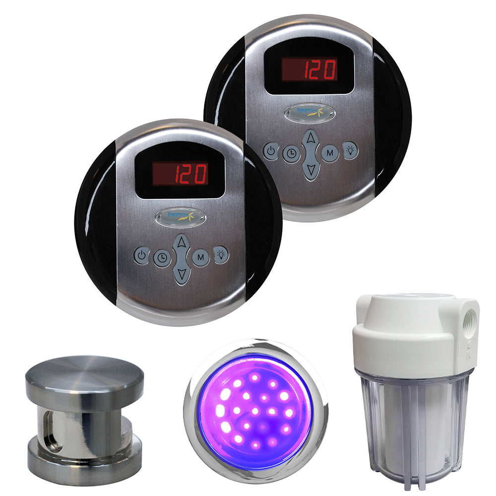 SteamSpa Royal Control Kit in Brushed Nickel RYPKBN