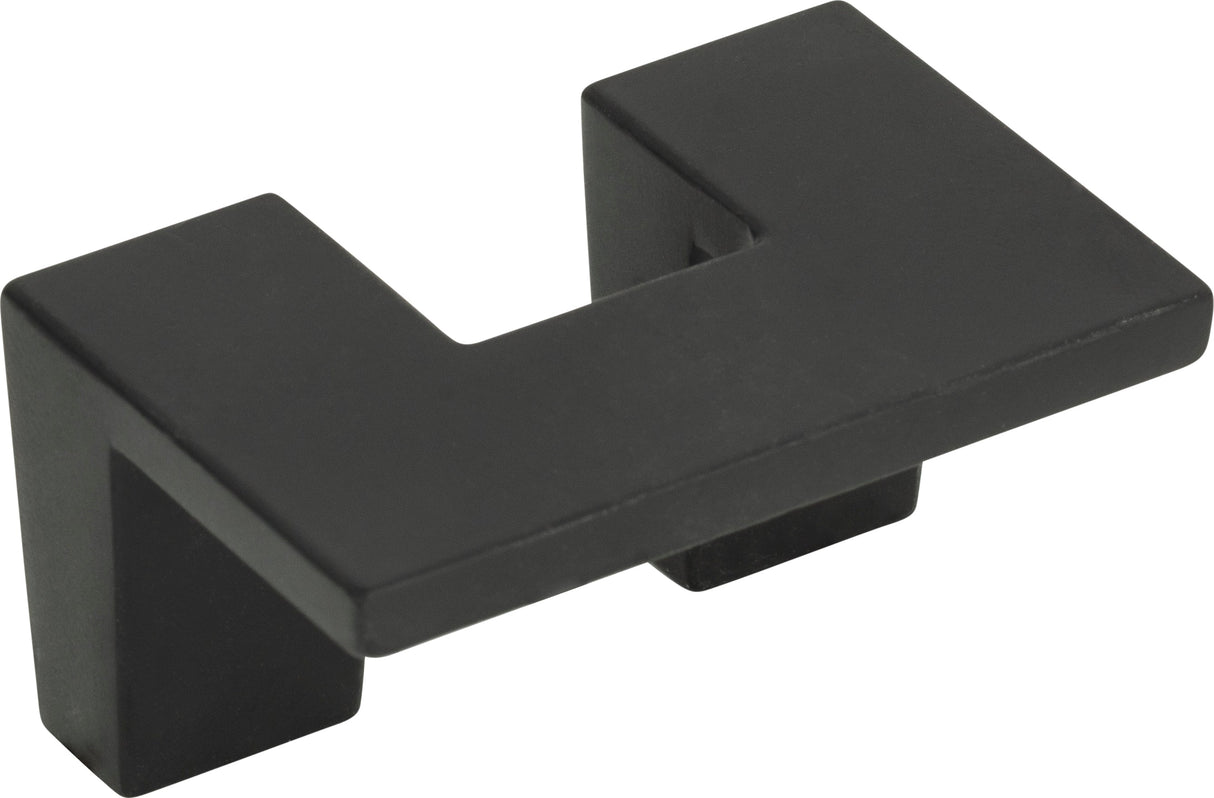 Atlas Homewares U Turn Knob 1 1/4 Inch (c-c) Matte Black