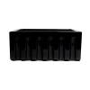 ALFI brand AB2418HS-BG 24" Black Gloss Reversible Smooth / Fluted Single Bowl Fireclay Farm Sink