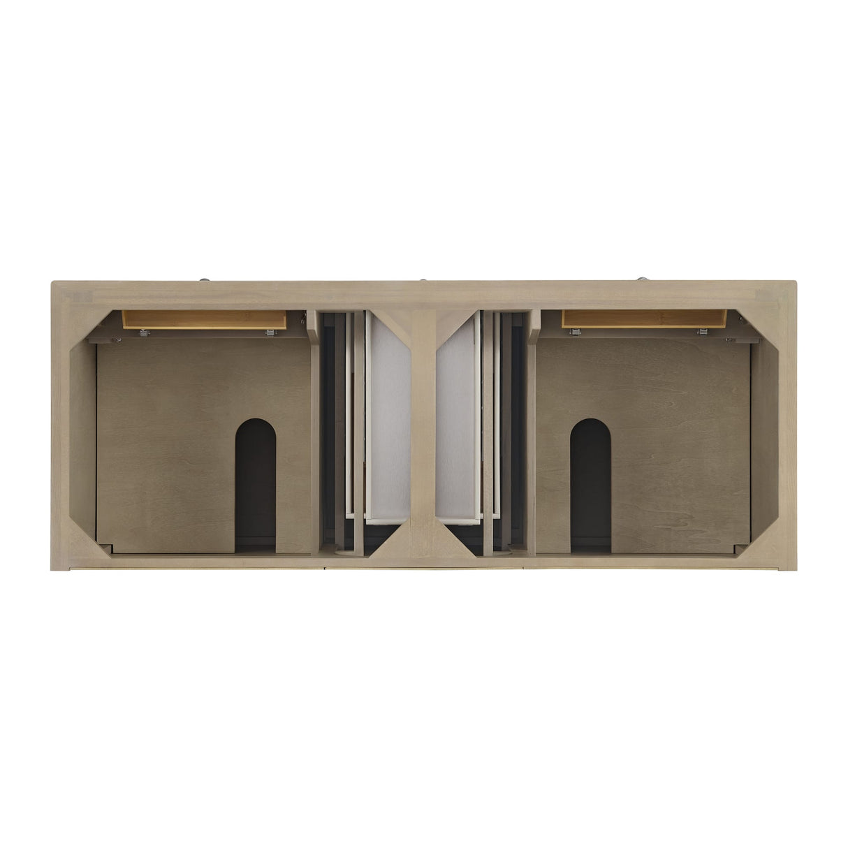 Lorelai 60" Double Vanity, Whitewashed Oak w/ 3 CM Parisien Bleu Silestone Top