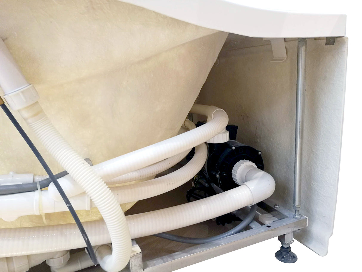 EAGO AM189ETL-R 6 ft Right Drain Acrylic White Whirlpool Bathtub w Fixtures