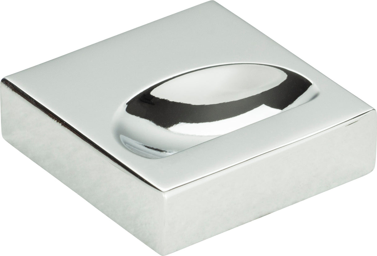 Atlas Homewares Thin Square Knob 1 1/4 Inch Polished Chrome
