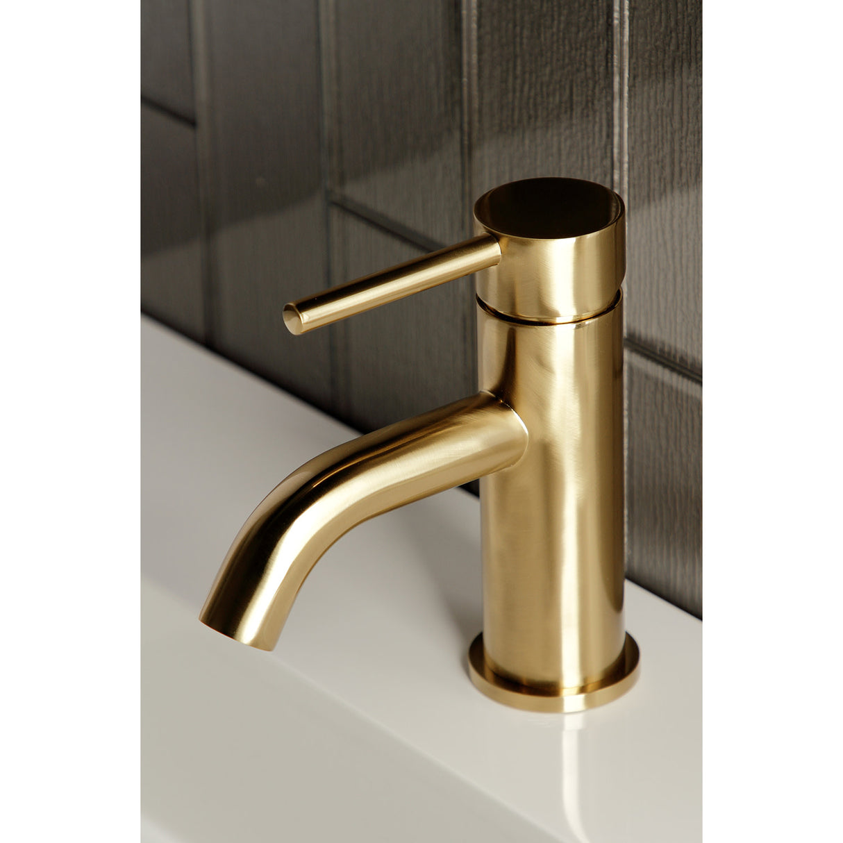 Fauceture LS8223DL Concord Single-Handle Bathroom Faucet with Push Pop-Up, Brushed Brass