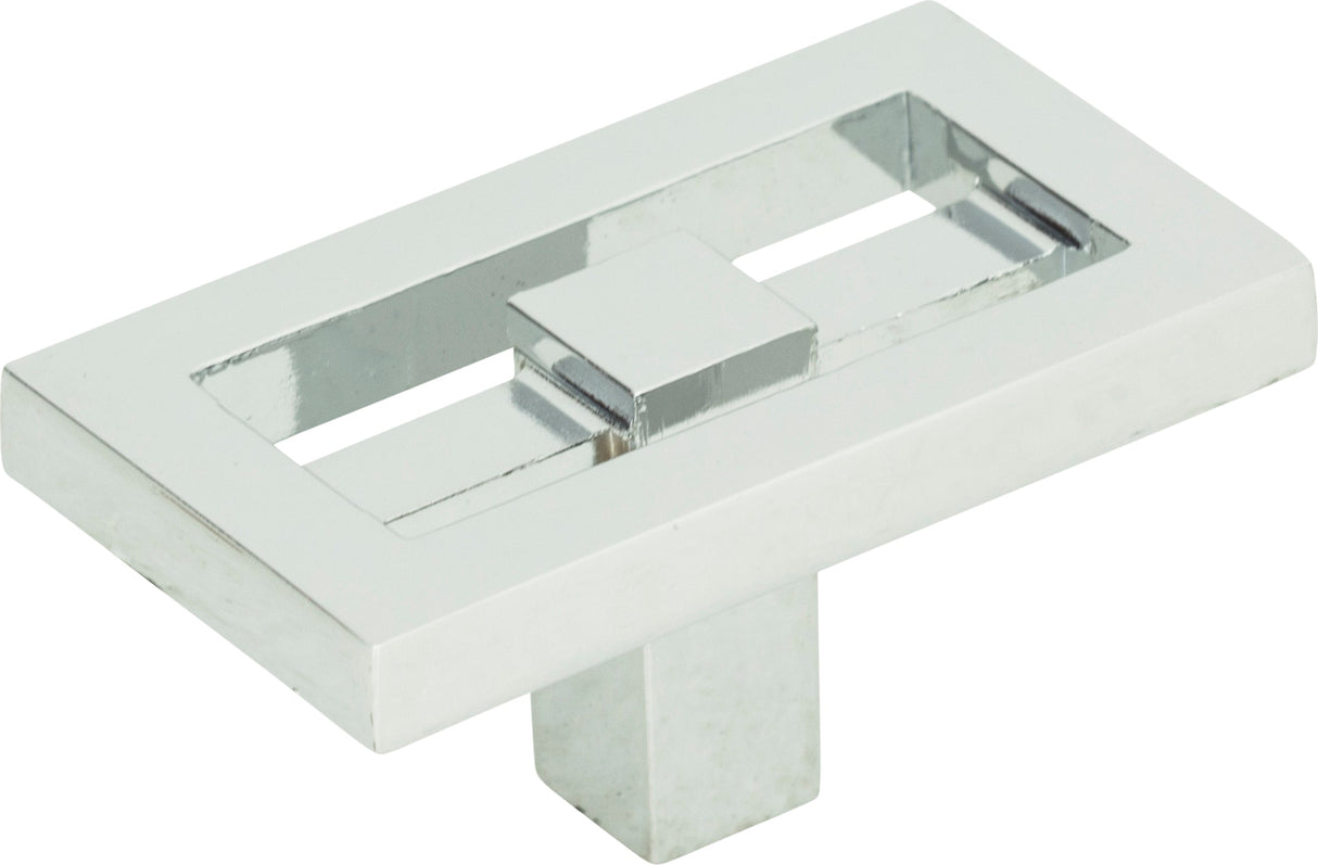 Atlas Homewares Nobu Rectangle Knob 1 3/4 Inch Polished Chrome